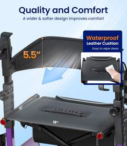 軽量で調節可能なマグネシウム合金製歩行器、高齢者向け快適な日常歩行補助具、Mateside - Product Image 3