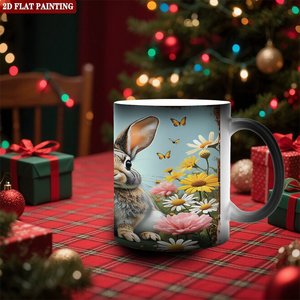 Frosted Black <b>Ceramic</b> <b>Mug</b> 11oz Heat Sensitive Daily Drinking Cup Home Office Use - Product Image 2