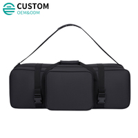 Tas Perlengkapan Pencahayaan Fotografi Fuliya Grosir Custom 3 Light Stands Flashes Tahan Air Berlapis Busa Dengan Pegangan
