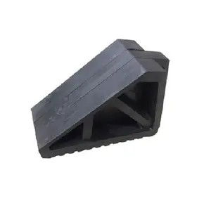 The Best Parking Equipment of Rubber Wheel Chock for Heavy duty Truck and Trailer 27x12x18 cm Made in Thailand