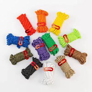 4mm 4m Thick Reflective Polyester Outdoor Camping Gear Windproof Pulley Free Construction Rope Tensioner Climbing 1L Capacity - Product Image 3