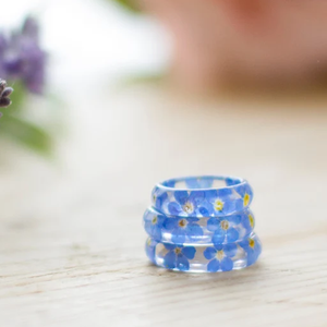 แหวนเรซิ่นใสลายดอกไม้จริง ซีรีส์ Forest Forget <span class=keywords><strong>Me</strong></span> <span class=keywords><strong>Not</strong></span> ราคาโรงงาน - Product Image 2