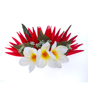 Ventes Flash : Pince à <span class=keywords><strong>Cheveux</strong></span> Femme Kailin KN-hc004m en Tissu Multicolore, Fleur de Plumeria Hawaïenne Artificielle en Soie et Mousse, pour Fête - Product Image 3