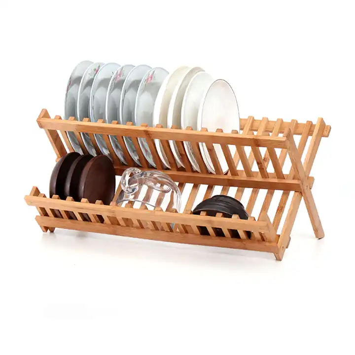 2-Tier Dish Drying Rack with Drainboard, Chrome, Simple Houseware