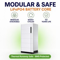 Système de stockage d'énergie solaire domestique, onduleur hybride, batterie LiFePO4, kit complet, unité d'alimentation de secours, panneaux en silicium monocristallin