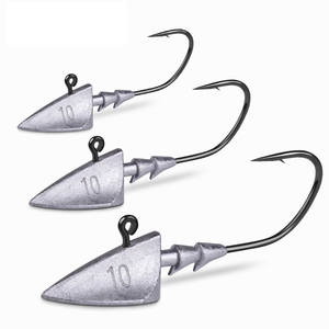 Newbility Pesca Jig Head Striped Bass <span class=keywords><strong>Fluke</strong></span> Señuelo ultra Point Hook Triangular Lead Jig Head Pesca Jighead Hooks Worm Hook - Product Image 1