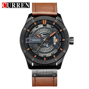 Reloj Deportivo de Cuarzo CURREN 8301 para Hombre con Correa de Cuero, Visualización de Fecha, Resistente al Agua, Reloj de Pulsera Informal para Negocios y Uso al Aire Libre - Product Image 4