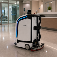 Robot Penyapu Lantai Komersial Cerdas M2 Pro dengan Daya Hisap Kuat, Navigasi Otomatis, Pembersihan Industri Area Luas