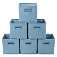 Boîte de rangement pliable en tissu, cube de rangement pliable, organisateur de placard avec poignée pour la maison, la garde-robe, vente en gros, logo personnalisé