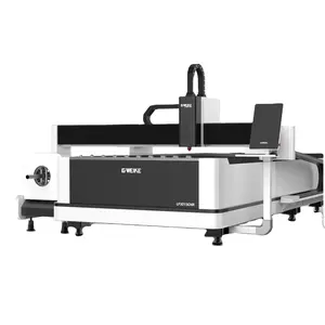 Fabricante de máquina de corte por láser de fibra Gweike, láser CNC para placa de metal y máquina de doble uso de tubos