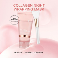 Masque de nuit hydratant profond au collagène, gel enveloppant anti-âge pour le visage, marque privée, pour nourrir et lifter