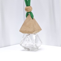Pendentif d'aromathérapie de voiture de tache, bouteille en verre avec le pendentif de corde, bouteille de distribution en verre, bouteille de distribution de parfum de salle de bains