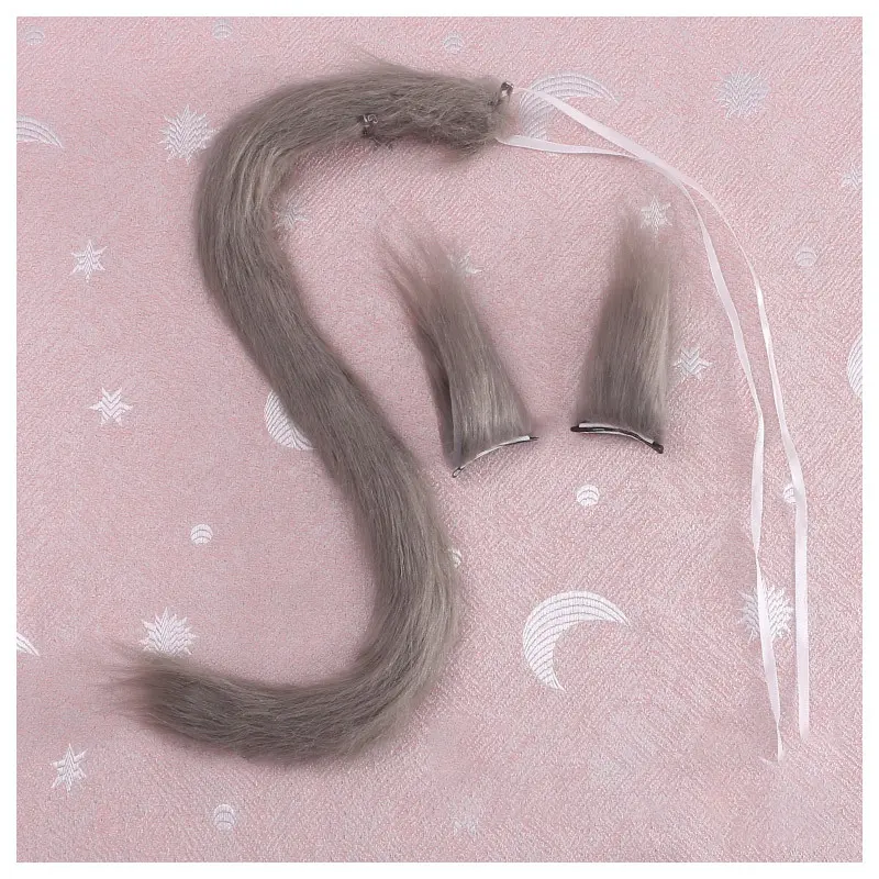 Leuke Grappige Animal Anime Faux Fur Grote Vos Wolf Beer Kat Hond Oren Hoofdband Hairclips