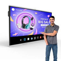 Tableau blanc interactif électronique tactile IR 4K de 85 pouces avec stylet numérique et système d'exploitation Android+Win
