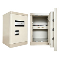 Caja Fuerte Antirrobo de Acero con Cajón Interior, Doble Desbloqueo por Huella Dactilar y Código Digital, para Hogar u Oficina