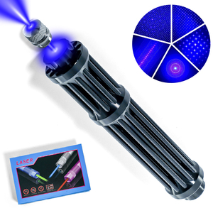 Uzun menzilli, yüksek hassasiyetli hedefleme ve açık ve profesyonel kullanım için şarj edilebilir pil ile yanma için mavi lazer kalem - Product Image 1