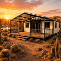Maison conteneur pliable à double aile, extensible, avec espace de vie épaissi et respirant, pour dortoir et usage domestique
