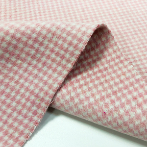 ألياف صوف المارينو houndstooth 50% الصوف النسيج حك متعرجة نسيج