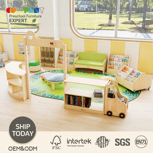 Muebles Modernos de Madera para Guardería, Estantería para Libros <span class=keywords><strong>en</strong></span> la Esquina de Lectura, para Niños Pequeños, Guardería, <span class=keywords><strong>Aula</strong></span> Montessori - Product Image 2