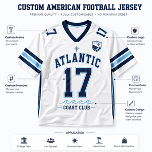 Camiseta de Fútbol Americano Personalizada de Manga Corta, Estilo Universitario, Holgada, Estilo Costero Vintage, Ropa de Moda Urbana - Product Image 6