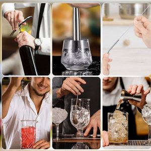 IStapromo Gifts Creation Kit d'outils de barman avec shaker à cocktail gradué en acier inoxydable et support, articles de bar personnalisables - Product Image 6