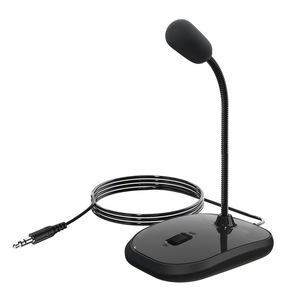 3.5mm Jack <strong>Computer</strong> with Mute Button Plug &amp; Play Condenser <strong>Mic</strong> with LED Indicator USB Desk Gooseneck Microphone - Product Image 1