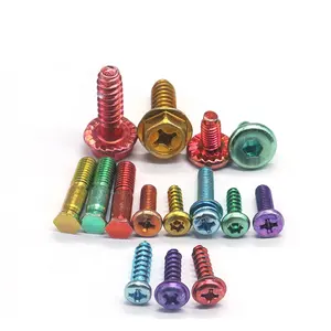 Tornillos de sartén de Color métrico anodizado, M2, M4, M5, M6, M8, suministro directo de fabricantes chinos