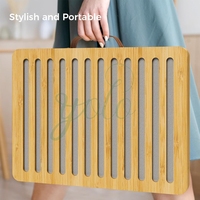 Petit et grand égouttoir de table pliable en marbre Ustensiles Évier en bois de bambou Porte-vaisselle en diatomite pour comptoir de cuisine avec pieds