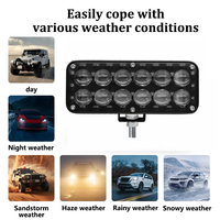 NEU 30W 12 LED Pods Weiß/Amber Fahrlicht Spot-/Flutlichtlinse Rot Blau Warnleuchte Automotive LED-Scheinwerfer