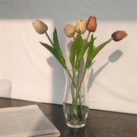 Libbey Kreative Moderne Transparente Bleifreie Umweltfreundliche Glas-Blumenvase Tischdekoration Hochzeit Esszimmer Ornament