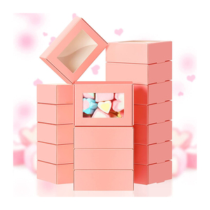 Toptan Kraft Kağıt Kek Mini <span class=keywords><strong>Burger</strong></span> Kutusu, Yiyecek Paketleme için Pencereli, Kozmetikler için Özel Dokulu Kağıt Kutu - Product Image 5