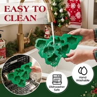 SILIKOLOVE Moule à gâteau en silicone personnalisable à 6 cavités, formes variées (arbre de Noël, flocon de neige), LFGB, platine, sans BPA