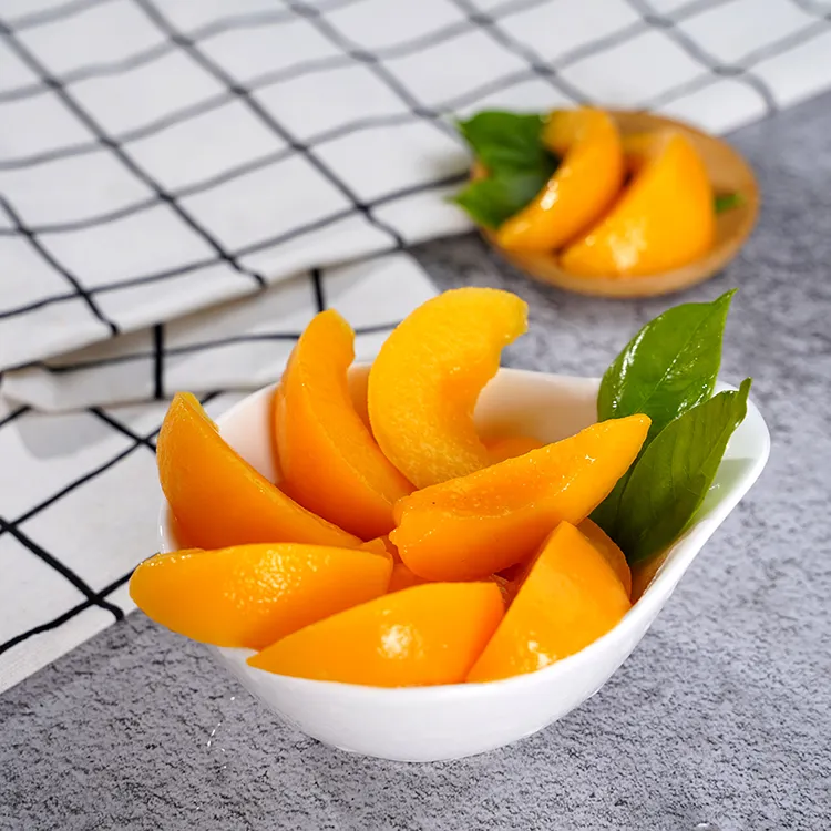 low price custom label tasty sliced peach in tin&can for Middle East