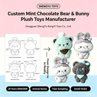Peluche Lapin Personnalisée d'Usine, Pendentif Sac Cadeau d'Anniversaire Meilleur Ami, Jouet en Peluche pour Filles
