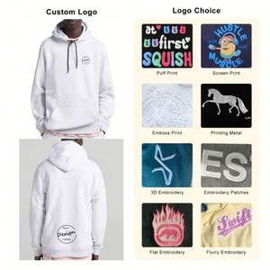 เสื้อสเวตเตอร์แบบสวมศีรษะของผู้ชายเสื้อสเวตเตอร์แบบหนาผ้าฝ้าย100เทอร์รี่ใส่ได้ทั่วไปใส่ได้ทั้งชายและหญิงมีฮู้ดสำหรับฤดูหนาวสีดำโลโก้ได้ตามต้องการ - Product Image 3