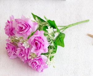 Ramo de Rosas Artificiales al por Mayor, <span class=keywords><strong>6</strong></span> Cabezas, Tamaño Pequeño, para Ramos de Novia - Product Image 2