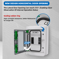 HA IP65 Boîte de distribution électrique étanche pour l'extérieur 4 8 12 18 24 voies MCB Commutateur Compteur Minuterie PC Fil de jonction en plastique