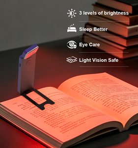Custom Logo <b>LED</b> Bookmark Reading <b>Light</b> OEM Wholesale Rechargeable Clip-on Book Lamp 5 Colors Temperature Dimmable Eye Protection - Product Image 5