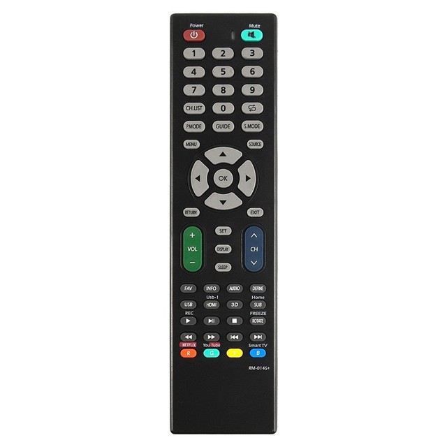 RM-014S+ Universal Remote for Philips Hitachi Sony Sharp Samsung LG Toshiba JVC INSIGNIA Vizio Skyworth Hisense 4K ABS Home Use