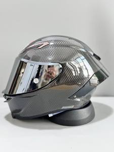 Casco de Motocicleta Integral de Fibra de Carbono Negro Brillante, Apto para Pista, con Alerón Grande, Visera Antivaho, para Todas las Estaciones, <span class=keywords><strong>AGV</strong></span> Pista - Product Image 3