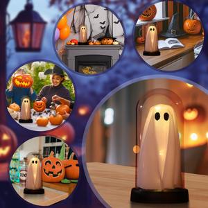 Decoración de Fantasma Brillante para Halloween, Adornos LED Espeluznantes para Fiestas de Casas Encantadas, Decoraciones Luminosas de Fantasmas Aterradoras - Product Image 2