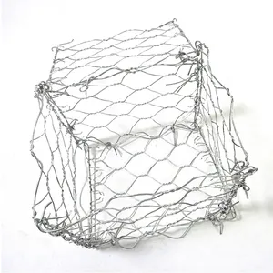 China wholesale Double twisted hexagonal galvanized steel wire mesh gabion baskets