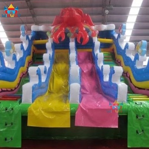 Hot Selling Residential Factory-customized PVC Outdoor Ocean-themed <b>Inflatable</b> Water Slides Shark Decorations Multiple Lanes - Product Image 5