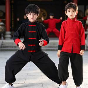 Vêtements de Wushu pour enfants, vêtements de performance, vêtements de Wing Chun <span class=keywords><strong>Quan</strong></span>, vêtements de <span class=keywords><strong>Tai</strong></span> <span class=keywords><strong>Chi</strong></span> de style chinois, vêtements d'entraînement - Product Image 2