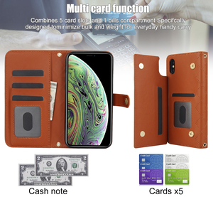 Funda Protectora Tipo Cartera de Piel Sintética de Lujo con Ranuras para Tarjetas, Plegable, para <span class=keywords><strong>iPhone</strong></span> 13 14 15 16 17 - Product Image 6