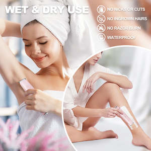 Tondeuse bikini à têtes remplaçables pour femmes-Rasoirs électriques indolores pour <span class=keywords><strong>peau</strong></span> de soie, rasoir sans fil pour cheveux corporels pour - Product Image 6