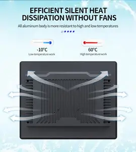 Water Proof Industrial 15.6 Inch Panel PC Touch Screen OEM Fanless Embedded Computer Touch Screen Plc/hmi