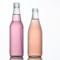 Prêt Stock 250ml 275ml Bouteille En Verre pour Soda Eau Boisson Gingembre Bière Tequila Brandy avec Couronne Caps