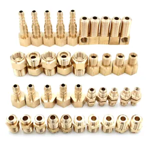 Dongguan Custom Machining NPT Pex Brass Gas Nozzles Pneumatic Plumbing Fittings