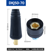 DKJ 10-25/35-50/50-70 Panneau de connecteur de soudage TIG à électrodes avec prise mâle femelle en cuivre
